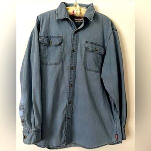 Wrangler Men’s Western Cotton Denim Long Sleeved Shirt